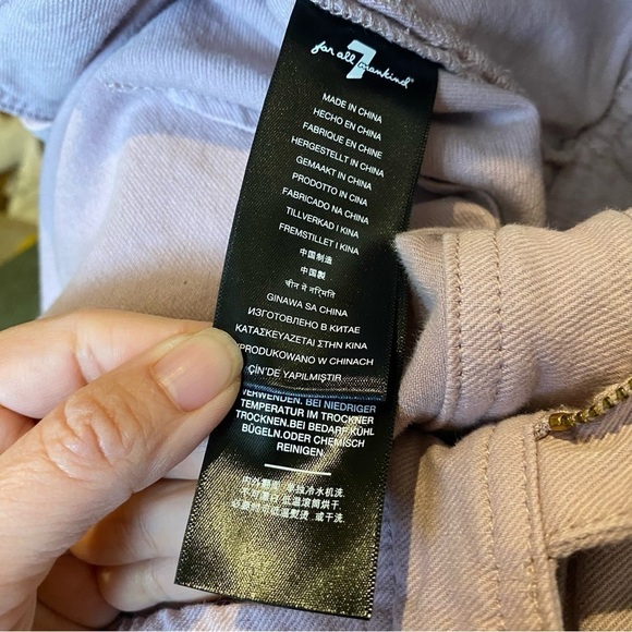 7 FOR ALL MANKIND Women Lilac Pleated Short Sleeve Denim Romper Size XS - Picture 8 of 9